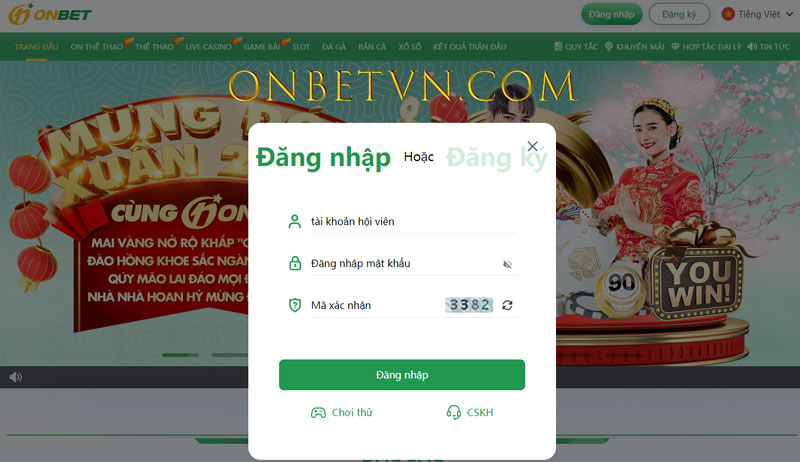 Cách đăng nhập Onbet thành công ngay lần đầu